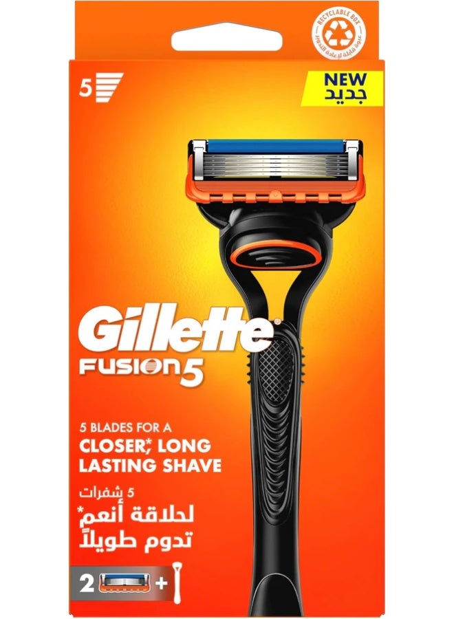 Gillette Fusion 5 Men's Razor 1 Handle + 2 Blades